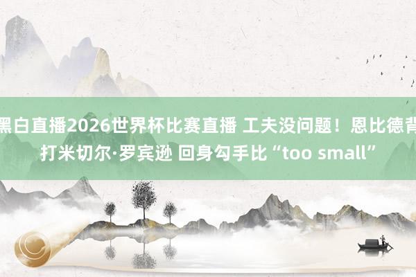 黑白直播2026世界杯比赛直播 工夫没问题！恩比德背打米切尔·罗宾逊 回身勾手比“too small”