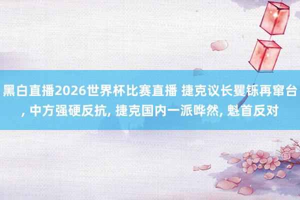 黑白直播2026世界杯比赛直播 捷克议长矍铄再窜台, 中方强硬反抗, 捷克国内一派哗然, 魁首反对
