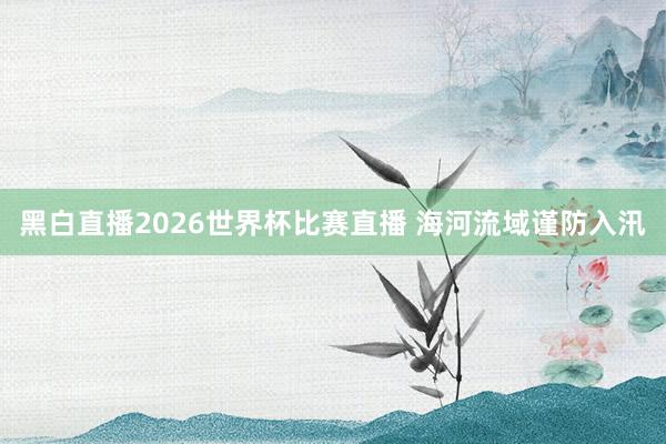 黑白直播2026世界杯比赛直播 海河流域谨防入汛