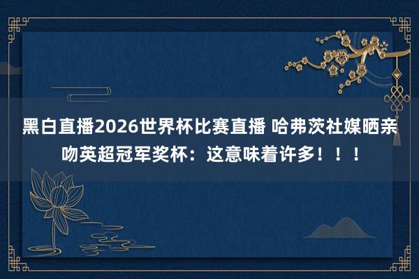 黑白直播2026世界杯比赛直播 哈弗茨社媒晒亲吻英超冠军奖杯:这意味着许多!!!
