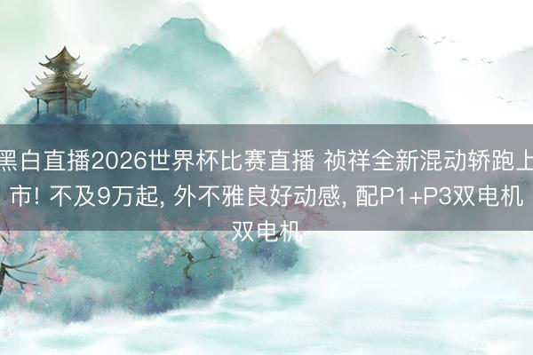 黑白直播2026世界杯比赛直播 祯祥全新混动轿跑上市! 不及9万起, 外不雅良好动感, 配P1+P3双电机
