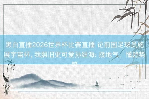 黑白直播2026世界杯比赛直播 论前国足球员施展宇宙杯, 我照旧更可爱孙继海: 接地气、懂趋势